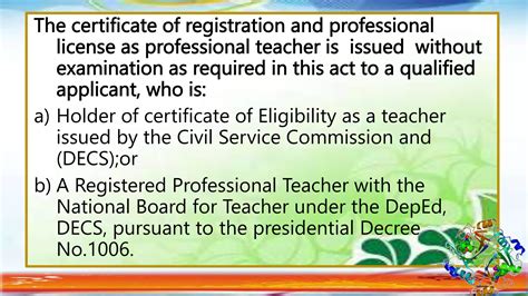professional board examination for teachers (pbet) 1995|REPUBLIC ACT NO. 9293 PROFESSIONAL TEACHERS.